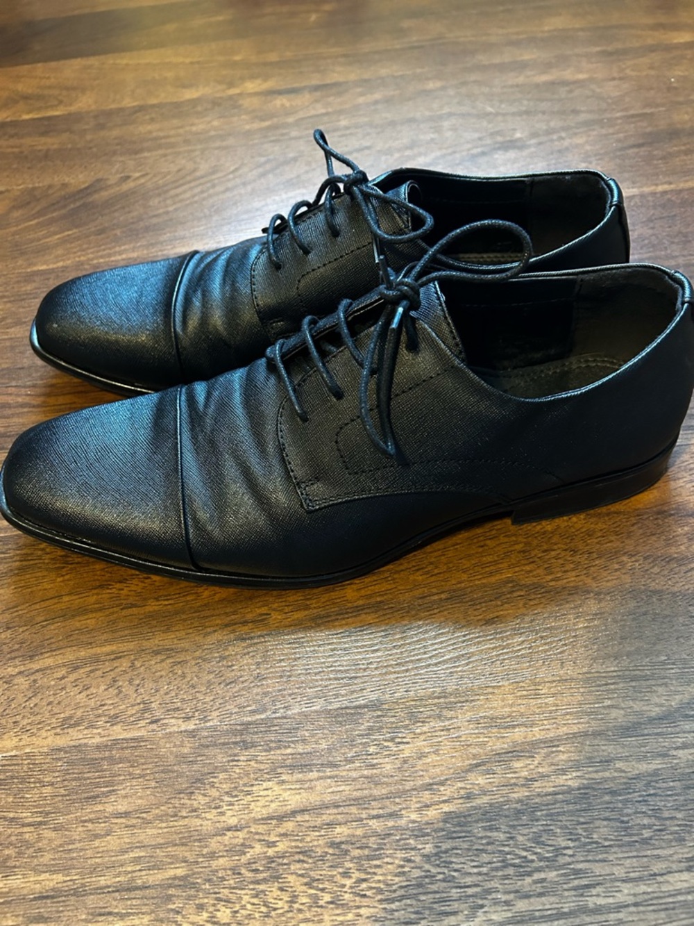 Classic Black Lace-Up Derby Shoes for Men